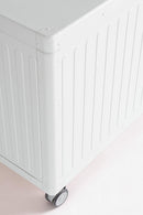 Baule Contenitore da Esterno 164,8x72x70h cm Apertura Facile e Ruote in Alluminio Ocean M Bianco 
