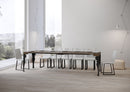 Consolle Allungabile 90-300x40x77 cm in Nobilitato Marrone