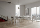 Tavolo Allungabile 120-224x90x80 cm Olanda Iron Bianco Frassino