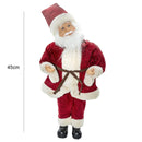 Pupazzo Babbo Natale H45 cm Carillon con Suoni e Movimento Rosso