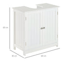 Mobile Sottolavello da Bagno 60x30x60 cm 2 Ante  Bianco
