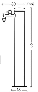 Fontana da Giardino con Rubinetto Belfer 42/AR Tortora