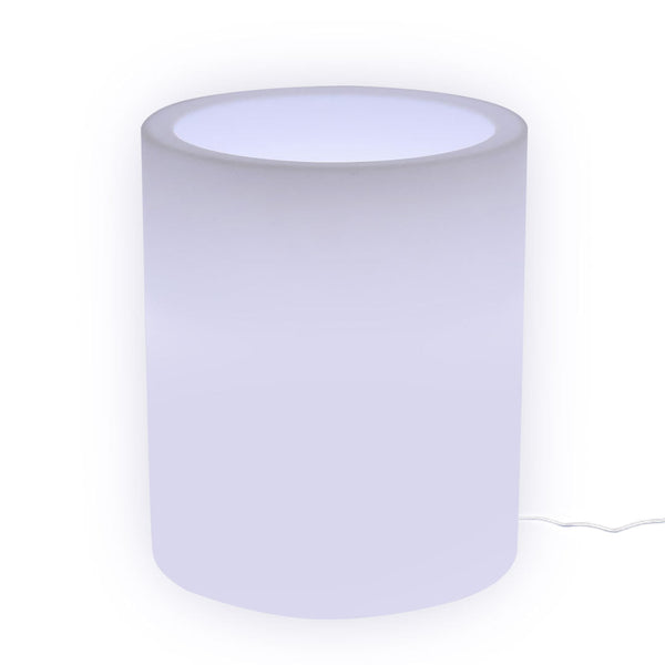 Vaso Luminoso da Esterno 35x42 cm In Polietilene Rose Led Bianco Freddo online