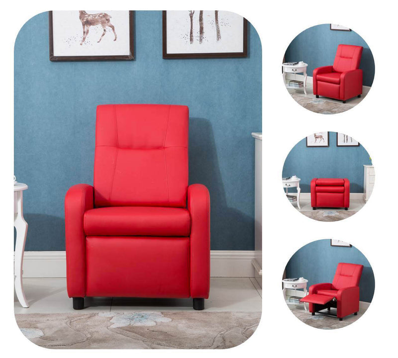 Poltrona Relax Manuale Reclinabile in Similpelle Vandi Panna