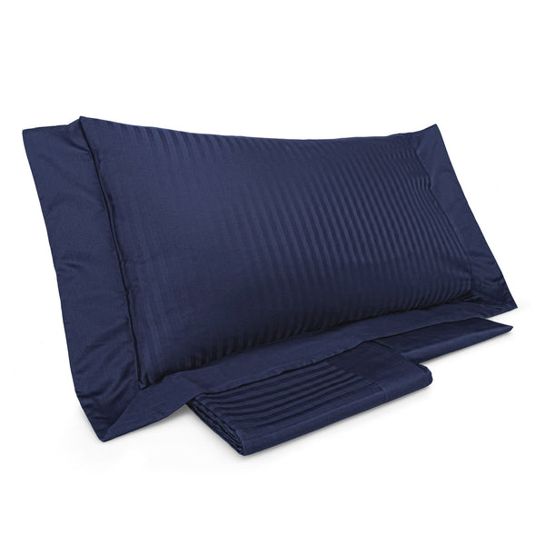 sconto Lot de draps et taies d'oreiller couleur unie bleu rubis Mitera différentes tailles