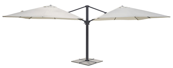 online Parasol de Jardin Double 3x3m + Serviette Polyéthylène Ecru 3x3m