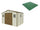 Plancher pour Jardinière 325x240x233 cm en Plastique Vert