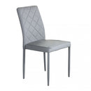 Sedia Blossom 41x50x91 h cm in Similpelle Grigio chiaro