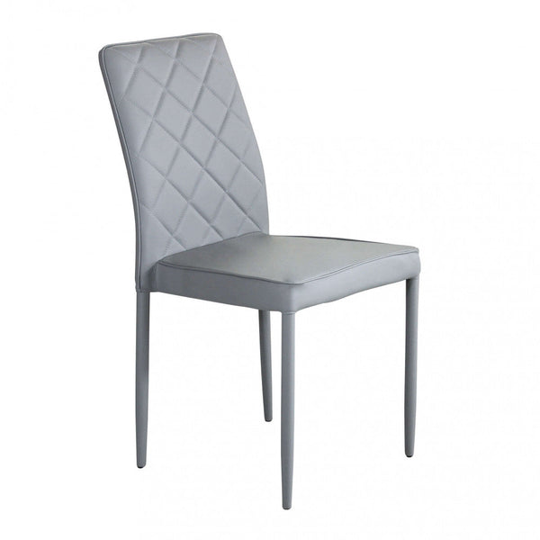 Chaise Blossom 41x50x91 h cm en similicuir gris clair acquista