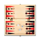 Set di Giochi 3 in 1 Scacchi Dama Backgammon in Legno Salvaspazio 29x29 cm      