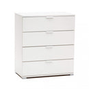 Mobiletto 4 Cassetti Bianca 75x38x85 h cm in Truciolare bilaminato Bianco
