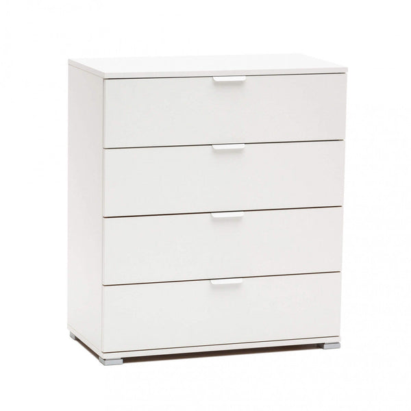 sconto Armoire avec 4 tiroirs blancs 75x38x85 h cm en aggloméré bilaminé blanc