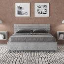 Letto Matrimoniale Francese Ankel Testata Doghe Dritta  Cemento Varie Misure