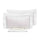 Parure de Draps et Taies d'Oreiller Bords en Satin Garrini Eveline Ivoire/Blanc Différentes Tailles