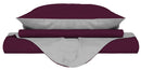 Copripiumino con Sacco e Federe Doubleface Prugna\/Grigio Chiaro Varie Misure