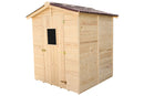 Casetta Box da Giardino 1,6x1,6 m con Pavimento in Legno Picea Massello 16mm Eden