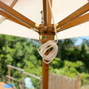 Ombrellone da Giardino 2,2x2,2 m Palo Ø48 mm in Legno Telo in Acrilico Ecrù