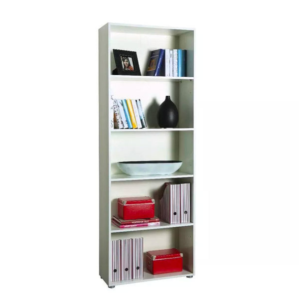 prezzo Libreria 5 Ripiani 70x29,8x197 cm in Truciolare Nobilitato Bianca