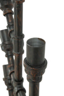 Porta Bottiglie da Muro Manhattan 8 Posti 40x9x82 cm in Ferro Nero e Rame