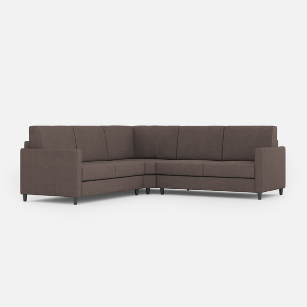 prezzo Canapé d'angle Karay 5 places 221x221x85 cm en tissu taupe