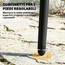 Set 4 Pezzi Sedie da Pranzo per Esterni 46x51x84,5 cm con Schienale Fessurato in Metallo e PP Nero      