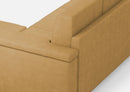 Divano 3 Posti con Pouf 208x155x85 cm Marrak in Tessuto Ocra