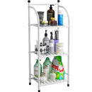 Scaffale 3 Ripiani 34x29x74 cm in Metallo e Plastica Simply Bianco