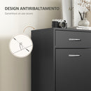 Mobile Scarpiera da 12 Paia 80x30x91,5 cm con Ripiani Regolabili e Cassetti in Legno Nero  