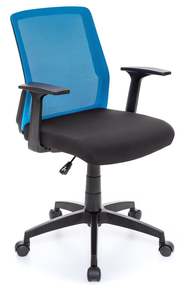 Chaise de bureau opérative en tissu bleu sconto