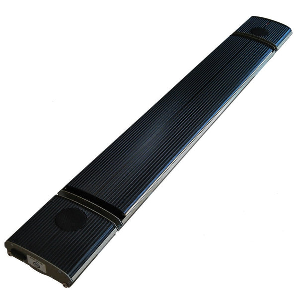 sconto Radiateur de plafond électrique infrarouge en aluminium avec haut-parleurs Bluetooth 2400W Jessen Black