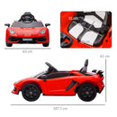 Macchina Elettrica per Bambini 12V con Licenza Lamborghini Aventador SVJ Roadster Rosso