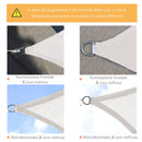 Tenda Vela da Giardino 4x6m in PE Crema 