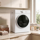 Mini Asciugatrice 3 kg 1020 W 49x47x70 cm con Riscaldamento PTC e Timer in Acciaio Inox Bianco      