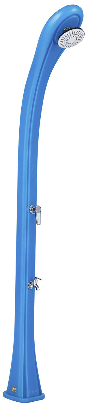 sconto Douche Solaire de Jardin 28L Bleu Mitigeur et Lave Pieds