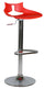 Tabouret avec Vérin à Gaz et Siège Pivotant en Polypropylène Rouge Vandi