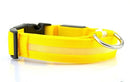 Collare regolabile luminoso a led Taglia S per cani e gatti Giallo