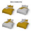 Copripiumino con Sacco e Federe Doubleface Senape\/Grigio Chiaro Varie Misure