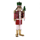 Soldatino Schiaccianoci in Metallo 47,5x135x33cm Decorazione Rosso