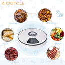 Distributore Automatico Cibo Cani e gatti Ø30,5x7,2 cm a Batteria con Timer e Display