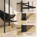 Set da Pranzo 3 Pezzi con Tavolo da Cucina e 2 Sgabelli Bar in Legno e Acciaio color Legno e Nero    