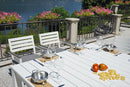 Tavolo Quadrato da Giardino 145x145cm in Alluminio Vorghini Loreto Bianco