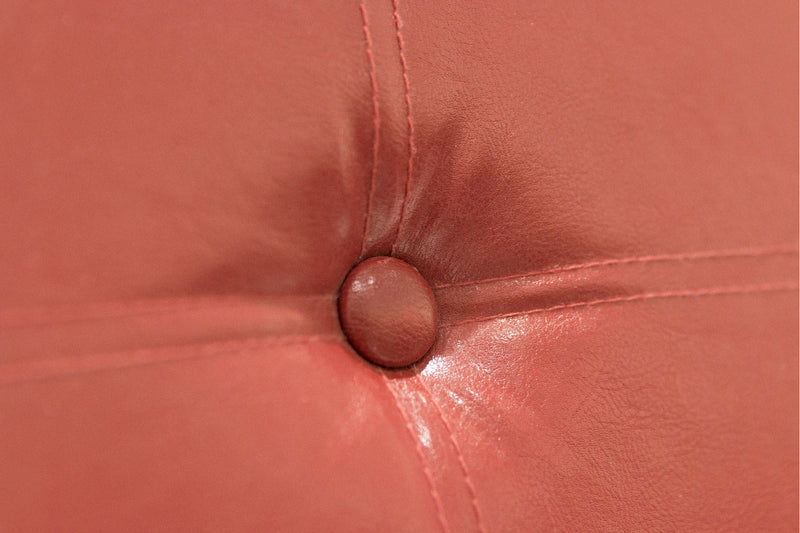 Baule Cassapanca Pouf Contenitore in Similpelle Soriani Rosso