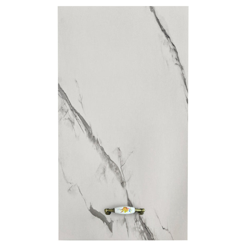 Pensile Cucina con Anta a Ribalta 40x32x72 cm in Legno Bianco Effetto Marmo      