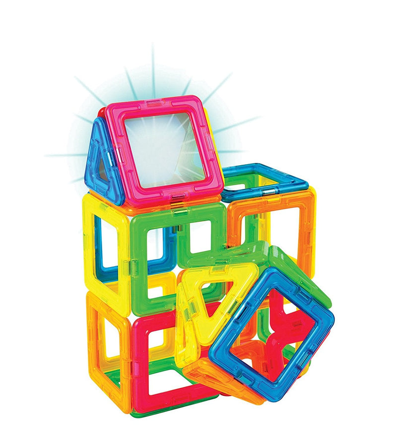 Costruzioni Magnetiche 3D Gioco Calamitato 31 Pezzi Magformers Neon Led