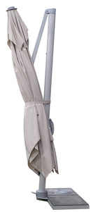 Ombrellone da Giardino Decentrato 3x4m in Alluminio Alba Grigio