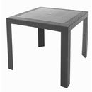 Tavolo da Giardino in Plastica Quadrato 80x80x72cm Saturno Antracite