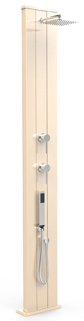 prezzo Doccia Solare da Esterno Giardino 40L Miscelatore e Doccetta Mobile Arkema Dada S Champagne Bronze