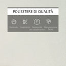 Cuscino per Sdraio Lettino Prendisole da Giardino Bianco Crema 198x53x5 cm 