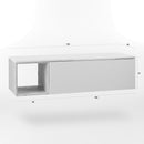 Mobile Bagno Sospeso 135 cm Lavabo Specchio Lampada a LED e Mensola TFT Mactan Sinistra Bianco e Noce