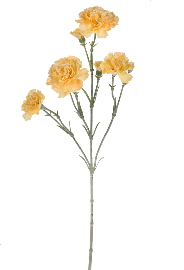 online Set 8 fleurs d'oeillets artificielles Hauteur 62 cm Jaune